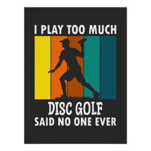 Pôster Golf Disco Engraçado Dizendo Golf De Disco Retroat