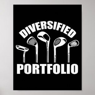 Poster Golf Diversificado Portfólio Negócios Divertidos E