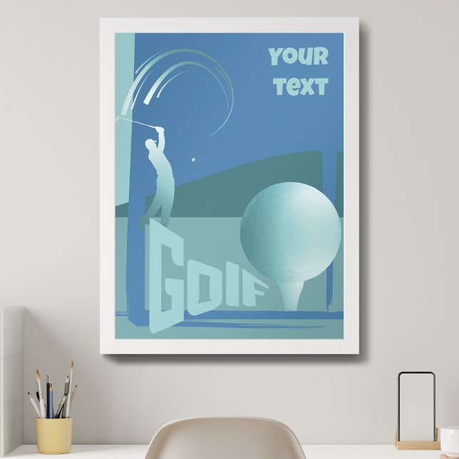 Poster Golf golfe golfe Golf clube de golfe decor na pare (Criador carregado)