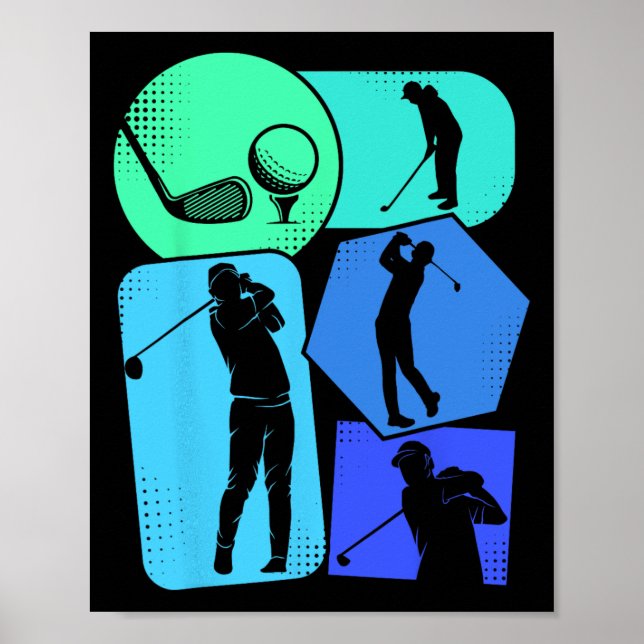 Poster Golf Golfer Kids Boys Golfing (Frente)
