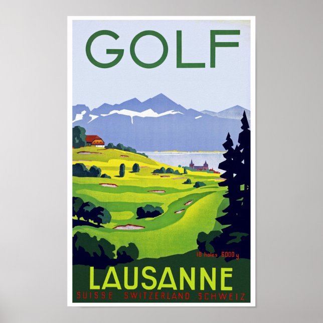 Poster Golf ~ Lausanne (Frente)