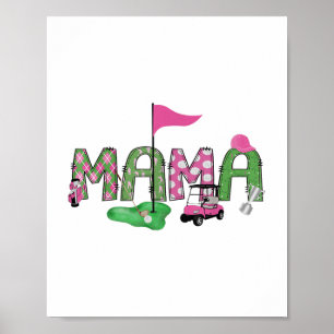 Poster Golf Mama Rosa Buraco Numa primeiro aniversario De