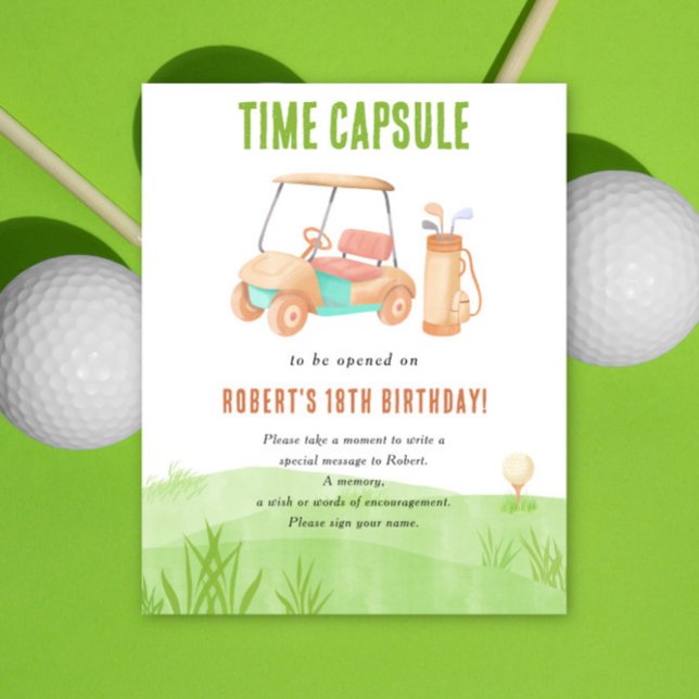 Poster Golf Time Capsule 1st birthday  (Criador carregado)
