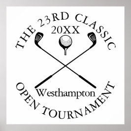 Poster Golf Tournament Classic Event Sign
