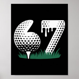 Poster Golfe 67 Seis Sete Alfa Gíria 6 7 Meme Crianças Go