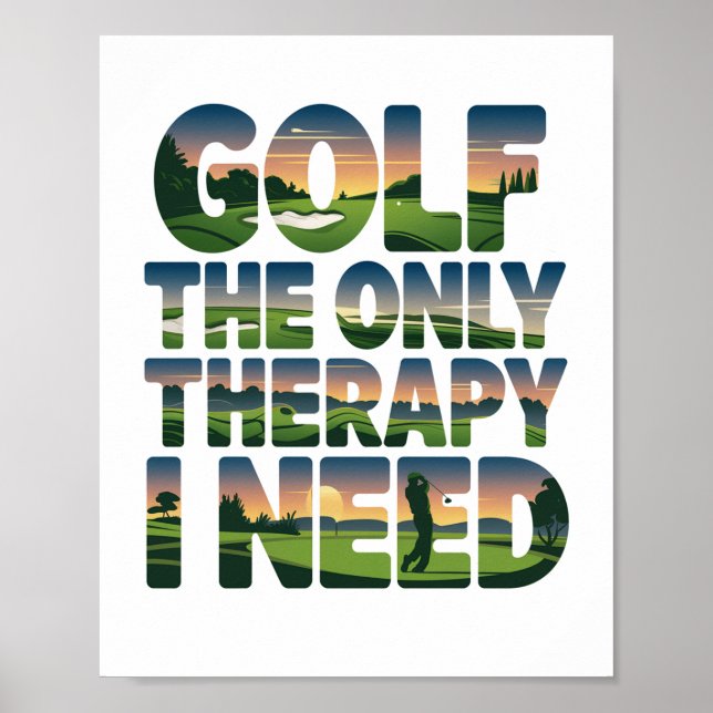 Poster Golfe, a única terapia, Trendy (Frente)