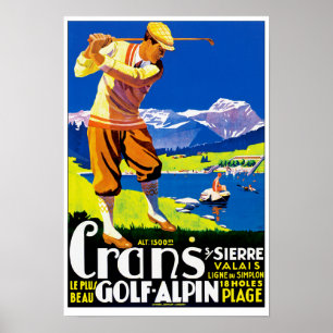 Poster Golfe Alpin de Crans