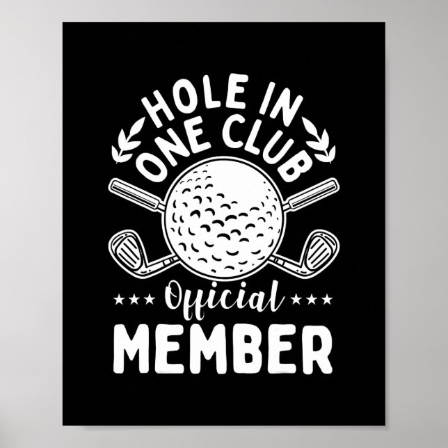 Poster Golfe Buraco num Clube Golfe Golfer Golfing (Frente)