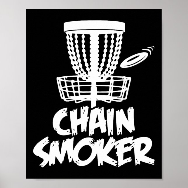 Poster Golfe de Disco de Fumante em Corrente (Frente)