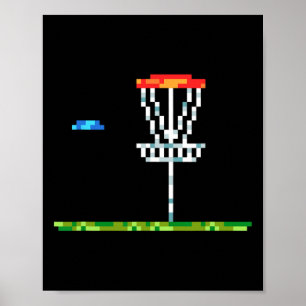 Poster Golfe de Disco Homens Golfe de Disco Cesta de 8 Bi