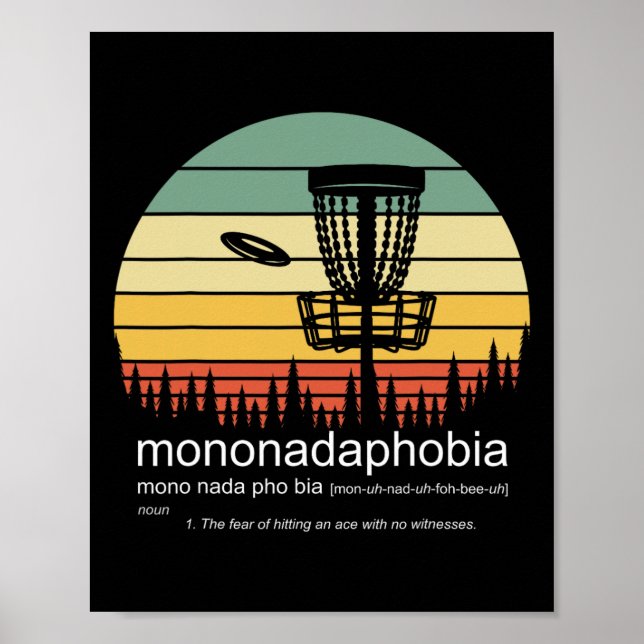 Poster Golfe de Disco Mononadaphobia Divertido Golfe de D (Frente)