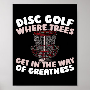 Poster Golfe de Frisbee - Disco de Árvore de Esporte ao A