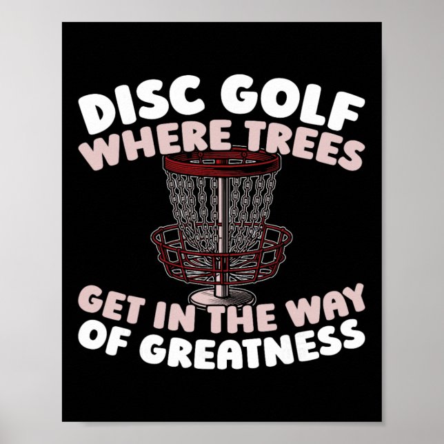 Poster Golfe de Frisbee - Disco de Árvore de Esporte ao A (Frente)
