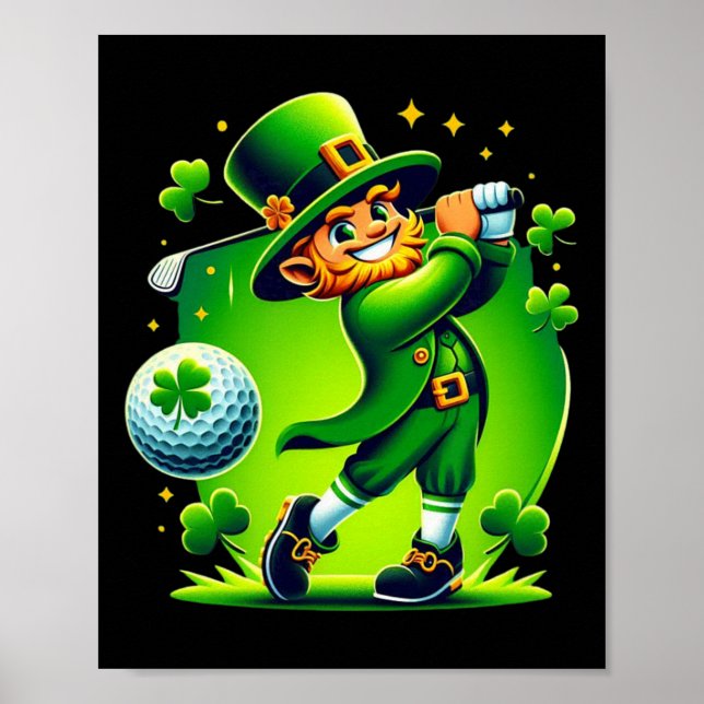 Poster Golfe Dia de São Patrício Golfe Golfe Irlandês  (Frente)