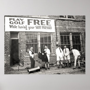 Pôster Golfe do jogo livre (ao ter seu terno pressionado)