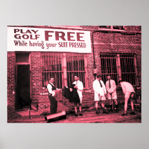 Poster Golfe do jogo livre (ao ter seu terno pressionado)