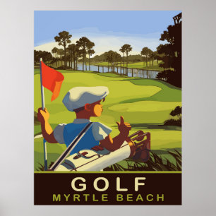 Poster Golfe em Myrtle Beach, Carolina do Sul, Viagem