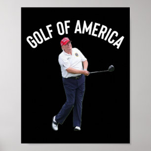 Poster Golfe Engraçado Da América Donald Trump Pun