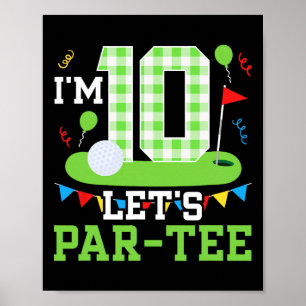 Poster Golfe Festa de aniversário 10 - Golfe 10 anos
