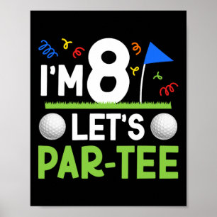 Poster Golfe Festa de aniversário de Oito Anos