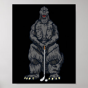 Poster Golfe Golfe Filme Japonês Dinossauro Monstro
