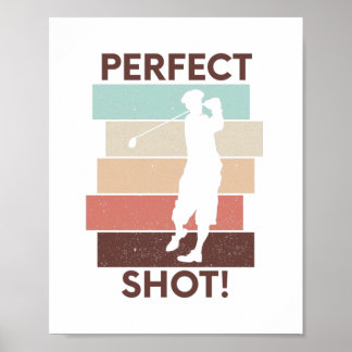Poster Golfe motivacional diz citação de golfe