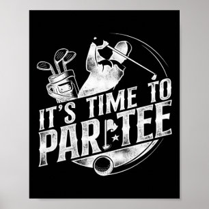 Poster Golfe Piada Vintage É Hora De Par Tee