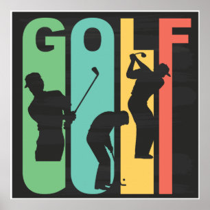 Poster Golfe retro