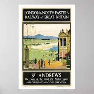 Poster Golfe St Andrews A Casa do Real e Antigo