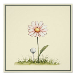 Pôster Golfe Whimsical Art para Sala para Crianças ou Enf