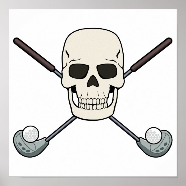 Poster GOLFEIRO CRÂNIO Design Jolly Roger Baixável (Frente)