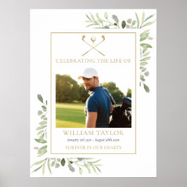 Poster Golfer Funeral Celebration Of Life Photo