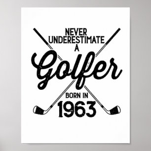 Poster Golfer Golfing de 60 anos 1963 Golfer's 60th