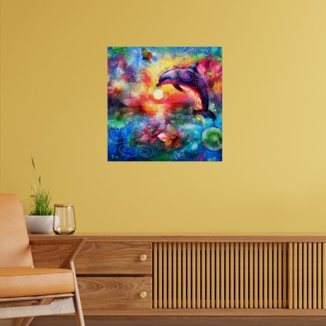 Poster Golfinho-Costeiro Náutico Branca (Sala de Estar 2)