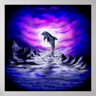 Poster Golfinho de Lua