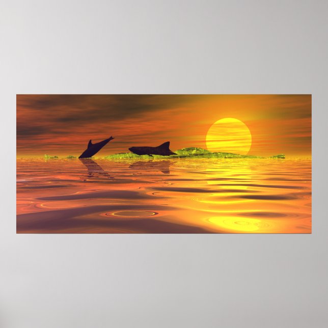 Poster Golfinho de Tubarão O Jogo da Vida (Frente)