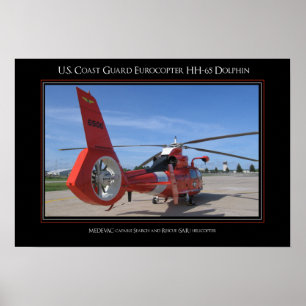 Pôster Golfinho de USCG Eurocopter HH-65