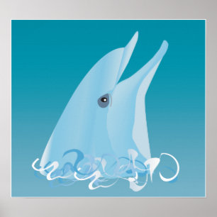 Pôster Golfinho Feliz