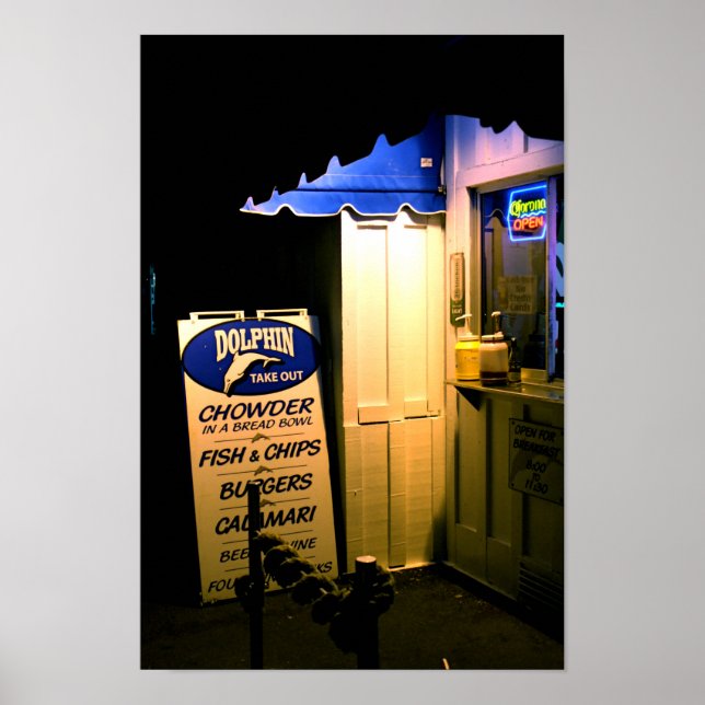 Pôster Golfinho Sai à Noite em Papais noeis Cruz (Frente)