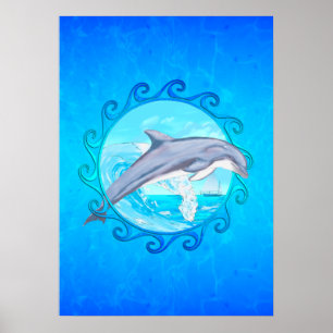 Poster Golfinho Sun maori
