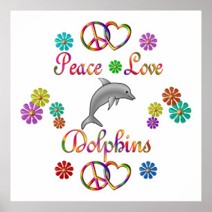 Poster Golfinhos do Peace Love