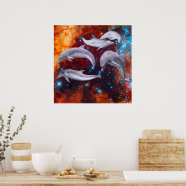 Poster Golfinhos Estrelas