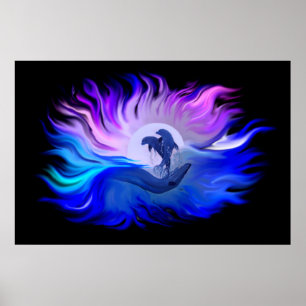 Poster Golfinhos na Lua