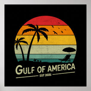 Poster Golfo da América antigo patriótico americano