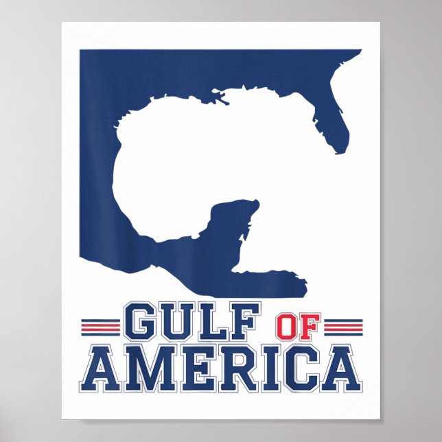 Poster Golfo Da América Dos Eua Funny Golfo Do México 4 D (Frente)