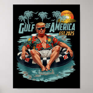 Poster Golfo Da América Dos Eua Leste 2025 Bandeira Ameri