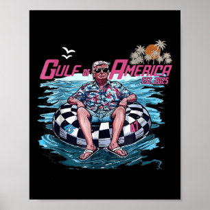Poster Golfo Da América Dos Eua Leste 2025 Bandeira Ameri