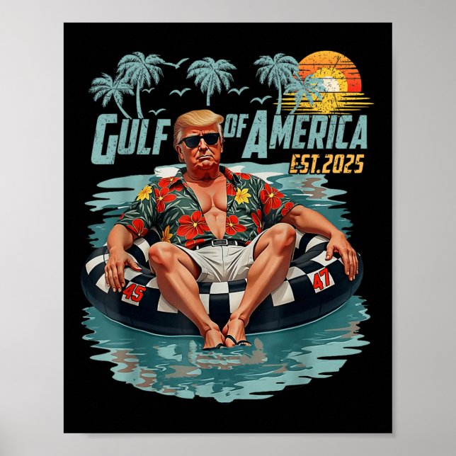 Poster Golfo Da América Dos Eua Leste 2025 Bandeira Ameri (Frente)