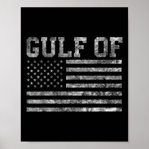 Poster Golfo Da América Dos Eua Saudação Da Gu Patriótica