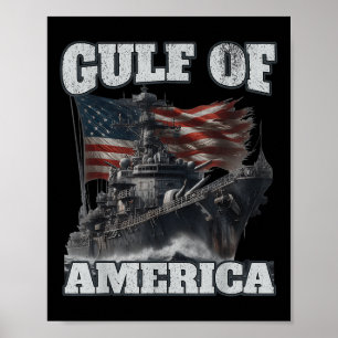 Poster Golfo Da América Eua Engraçada Homens Da Bandeira 